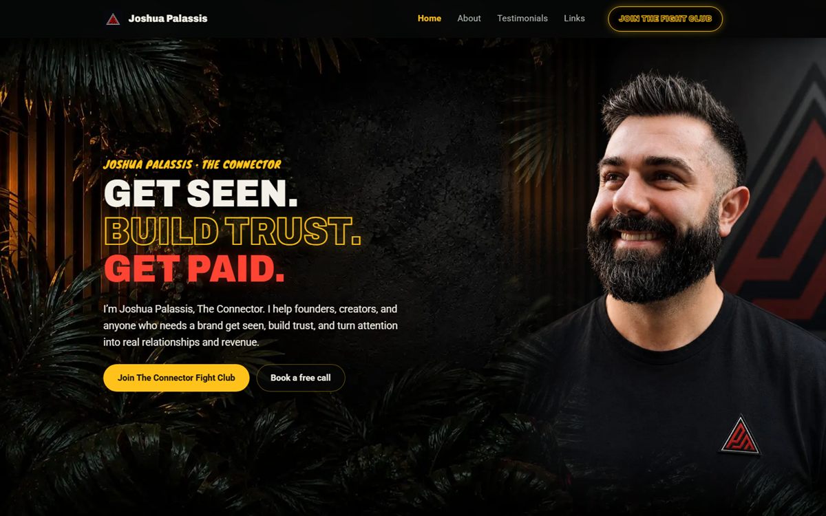 Screenshot of Joshua Palassis